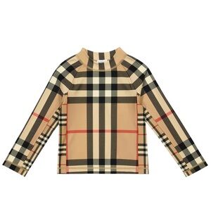 BURBERRY KIDS
Vintage Check rashguard shirt, worn once.